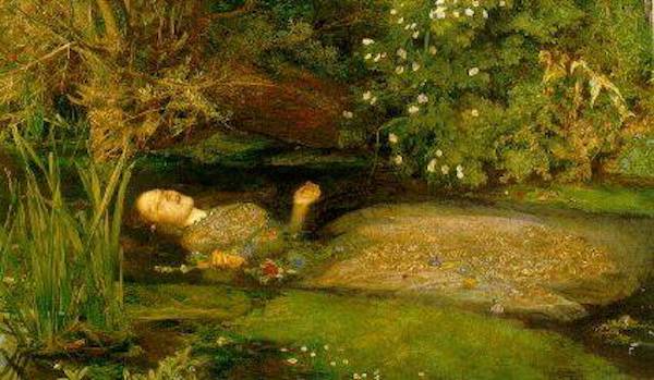Picture of Ophelia by Pre Raphaelite painter John Everett Millais.